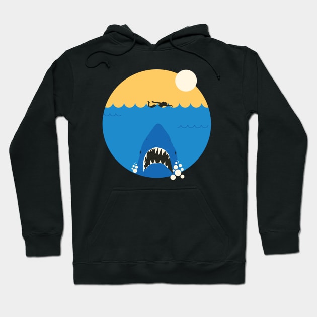 Iconic Jaws Design Hoodie by Zoubir